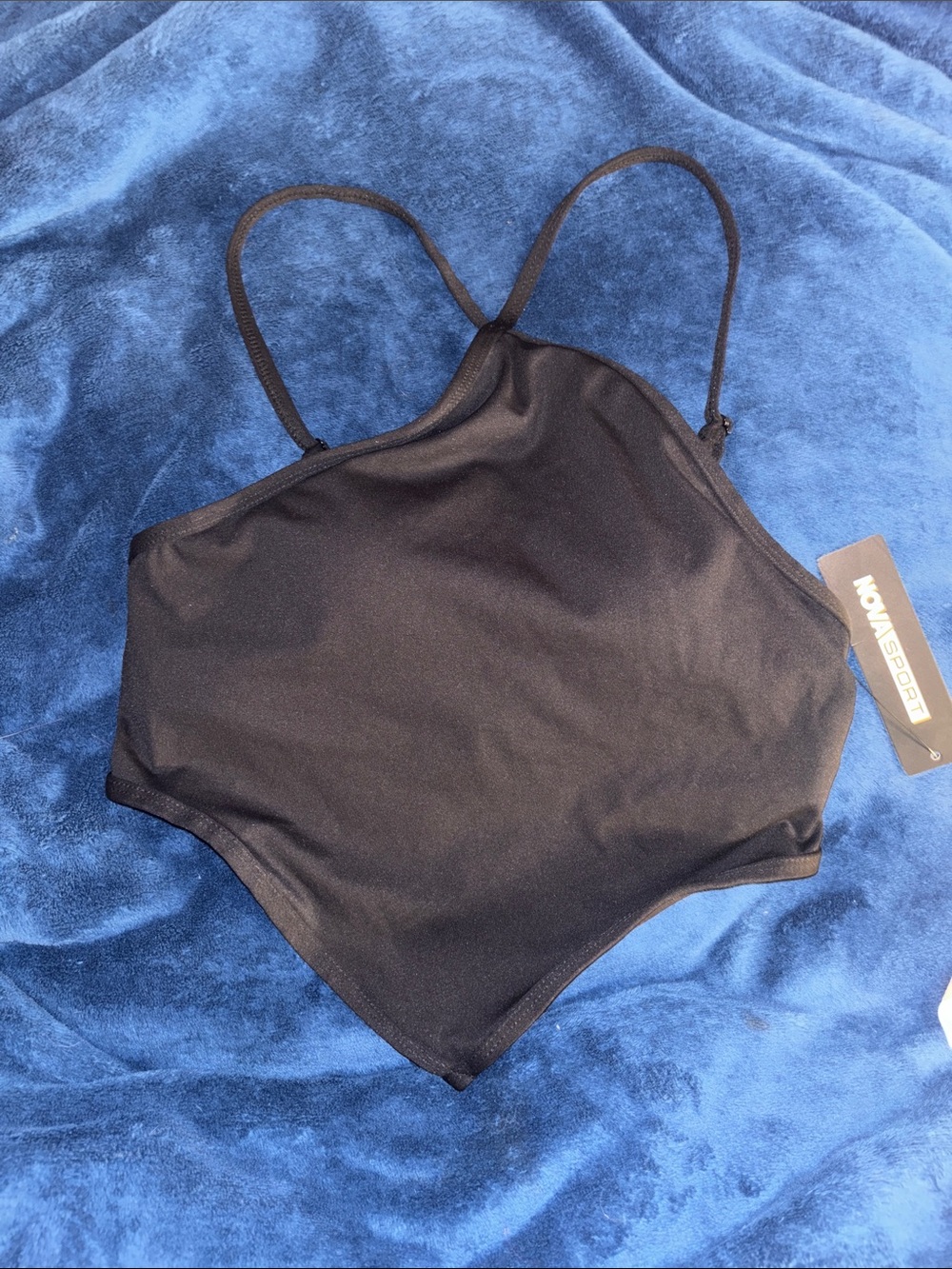 Fashion Nova Black Sports Bra Crop Top